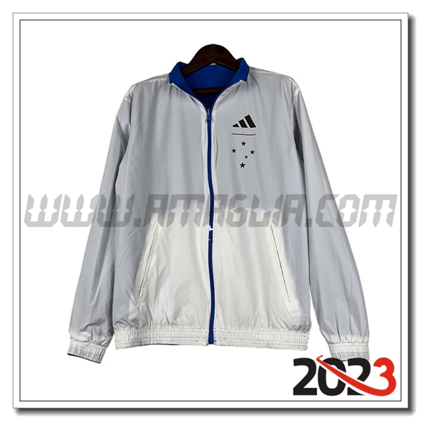 Giacca A Vento Cruzeiro EC Grigio/Bianco 2023 2024