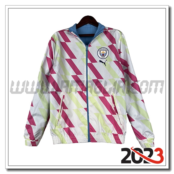 Giacca A Vento Manchester City Bianco/Rosa/Verde 2023 2024