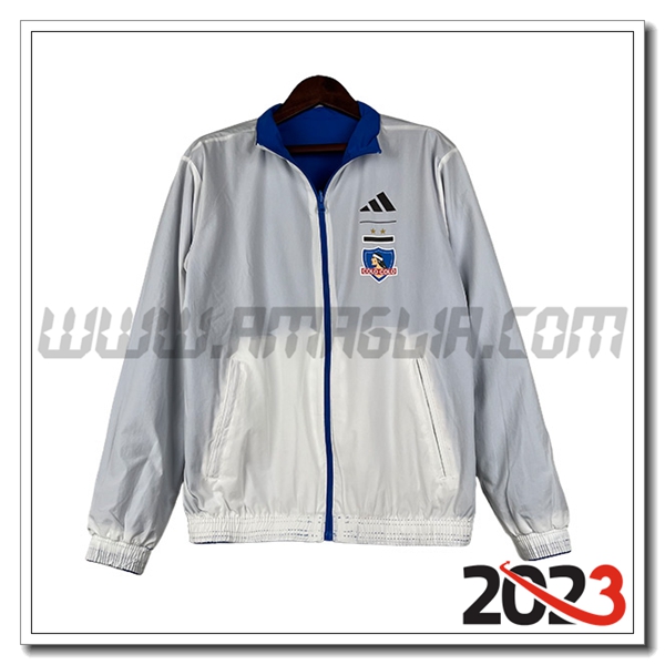 Giacca A Vento Colo Colo Grigio/Bianco 2023 2024