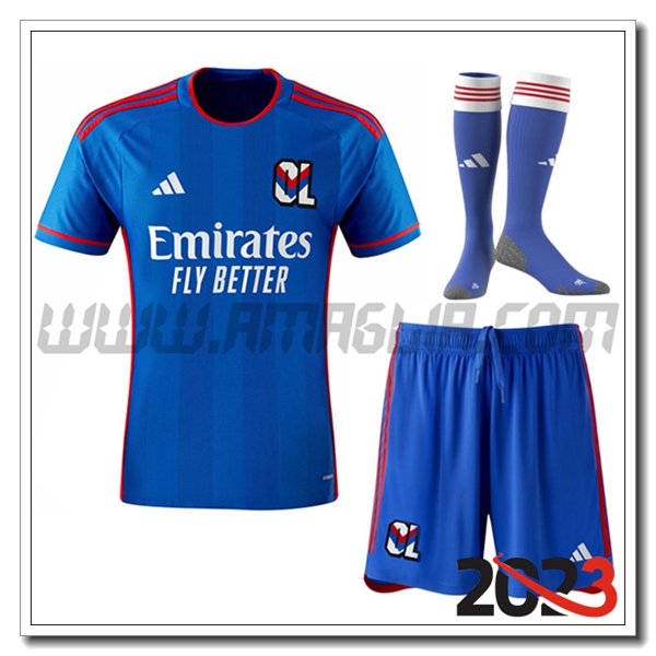 Kit Maglia Lyon OL Seconda (Pantaloncini + Calzini) 2023 2024