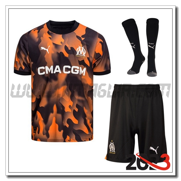 Kit Maglia Marsiglia OM Terza (Pantaloncini + Calzini) 2023 2024