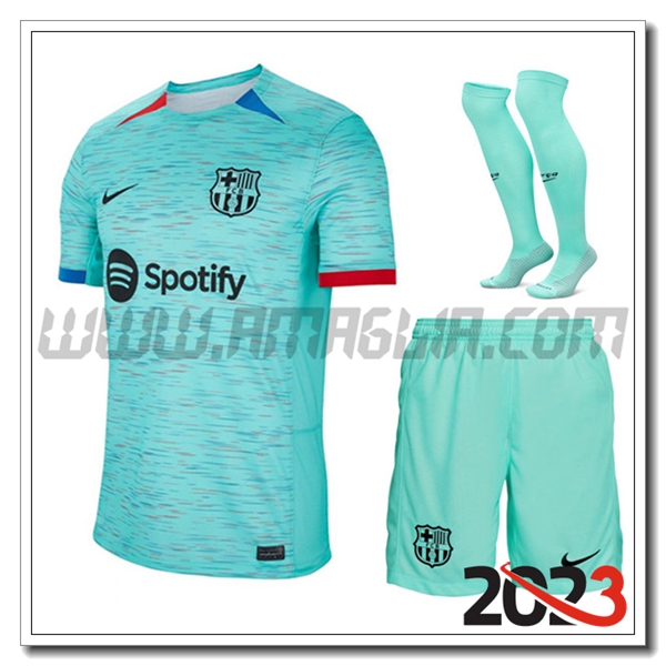 Kit Maglia FC Barcellona Terza (Pantaloncini + Calzini) 2023 2024