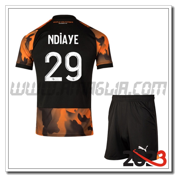 Kit Maglia Marsiglia OM Bambino NDIAYE #29 Terza 2023 2024