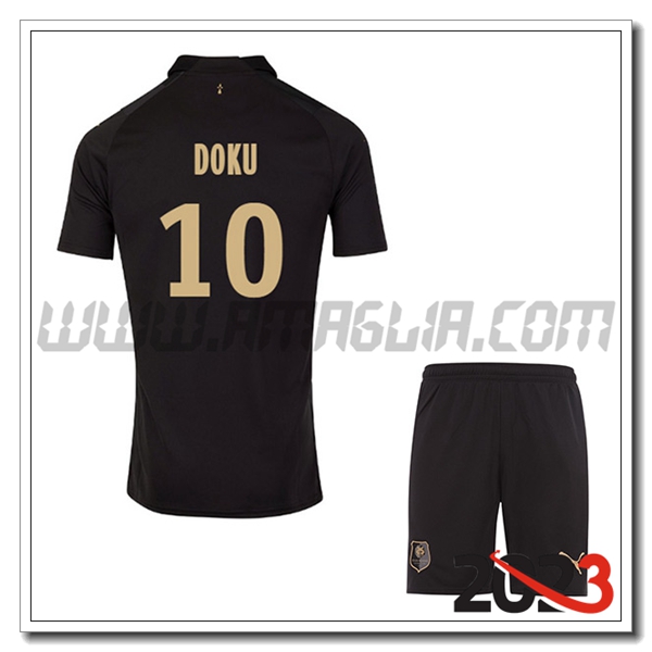 Kit Maglia Stade Rennais Bambino DOKU #10 Terza 2023 2024