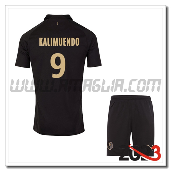 Kit Maglia Stade Rennais Bambino KALIMUENDO #9 Terza 2023 2024