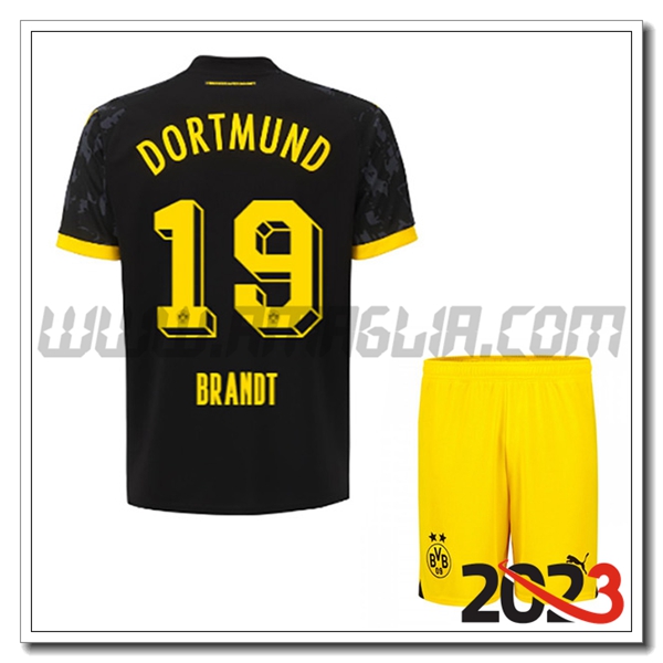 Kit Maglia Dortmund BVB Bambino BRANDT #19 Seconda 2023 2024