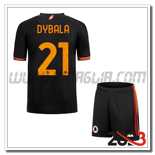 Kit Maglia AS Roma Bambino DYBALA #21 Terza 2023 2024