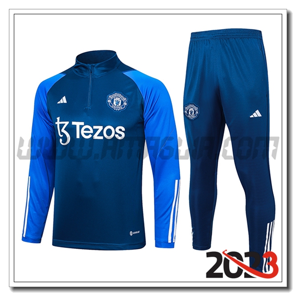 Tuta Allenamento Manchester United Blu Marina 2023 2024