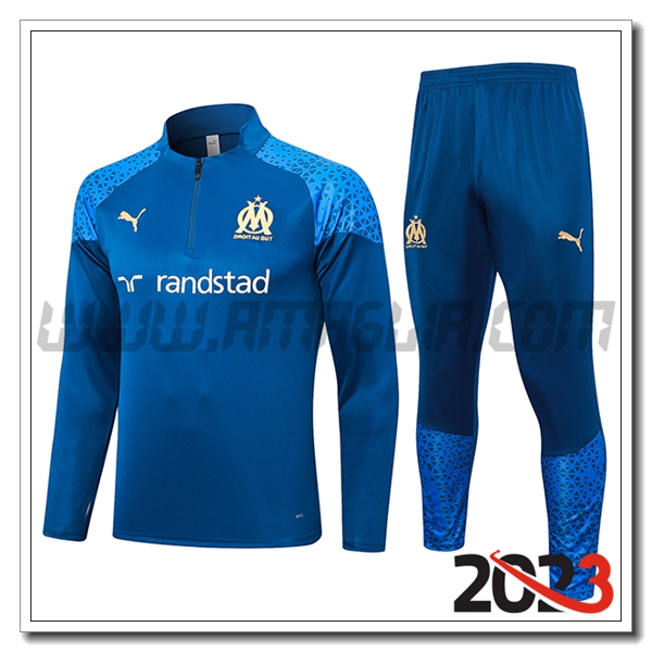 Tuta Allenamento Marsiglia Blu Marina 2023 2024 -02