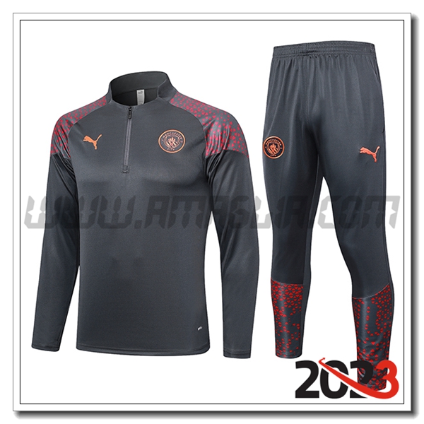 Tuta Allenamento Manchester City Grigio 2023 2024 -03