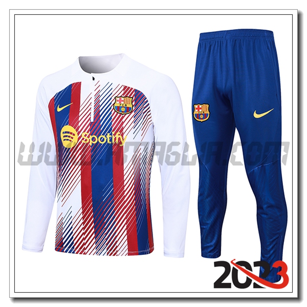 Tuta Allenamento FC Barcellona Bianco 2023 2024