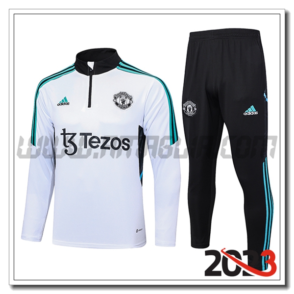 Tuta Allenamento Manchester United Bianco 2023 2024 -06
