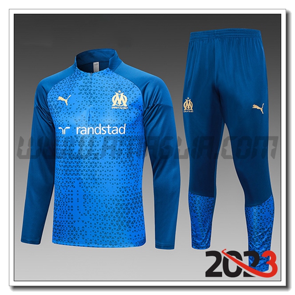 Tuta Allenamento Marsiglia Bambino Blu 2023 2024 -02