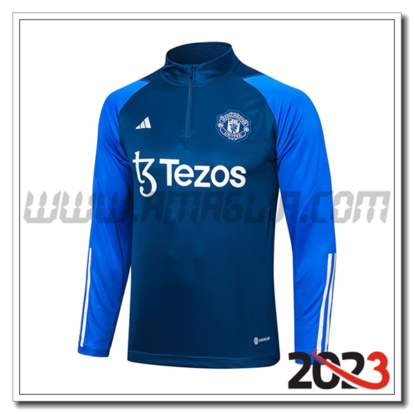 Felpa Allenamento Manchester United Blu Marina 2023 2024