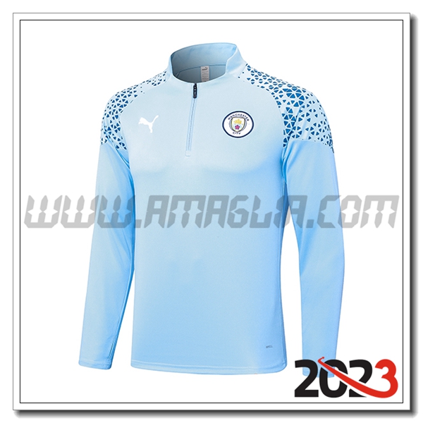 Felpa Allenamento Manchester City Azzurro 2023 2024