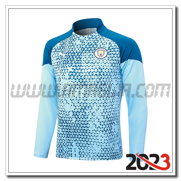 Felpa Allenamento Manchester City Azzurro 2023 2024 -02