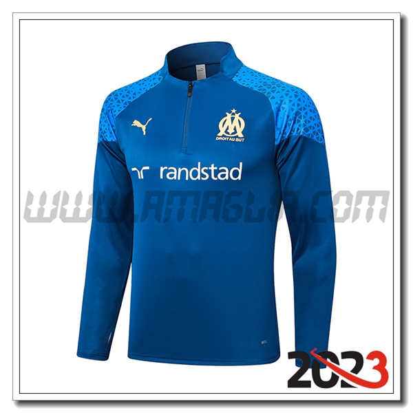 Felpa Allenamento Marsiglia Blu Marina 2023 2024