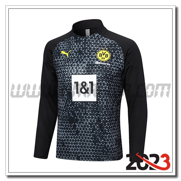 Felpa Allenamento Dortmund Nero 2023 2024 -02