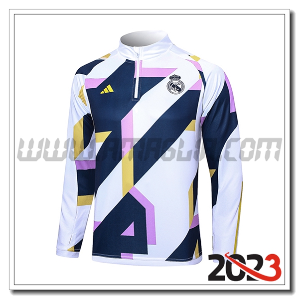 Felpa Allenamento Real Madrid Bianco 2023 2024 -06