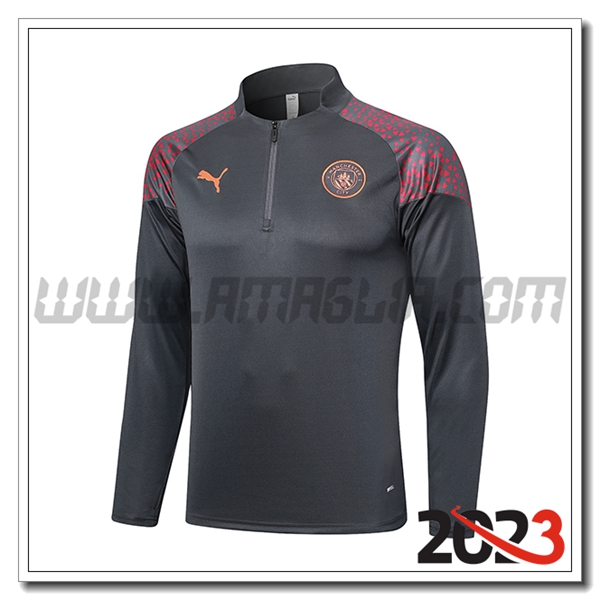 Felpa Allenamento Manchester City Grigio 2023 2024 -03