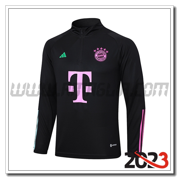 Felpa Allenamento Bayern Monaco Nero 2023 2024 -05