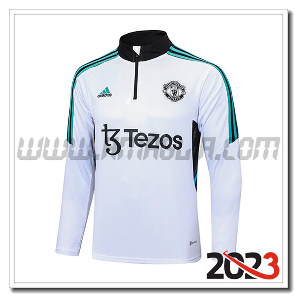 Felpa Allenamento Manchester United Bianco 2023 2024 -04