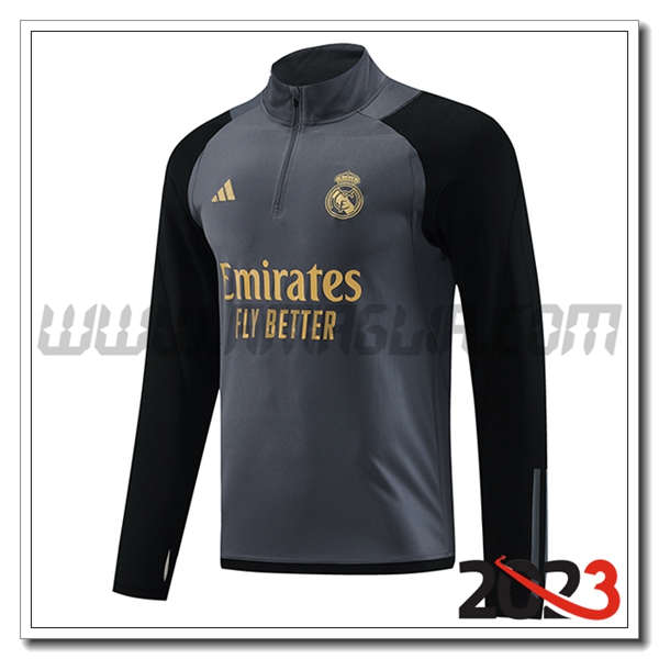 Felpa Allenamento Real Madrid Grigio 2023 2024