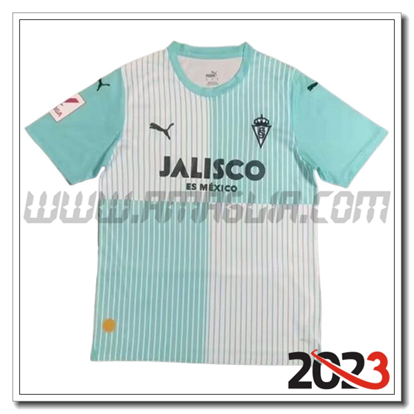 Sporting Gijon Seconda Maglia Calcio 2023 2024