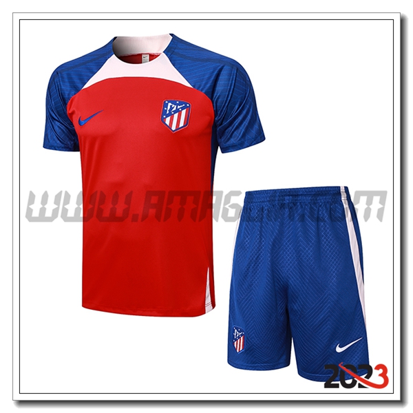 Kit Maglia Allenamento + Pantaloncini Atletico Madrid Rosso 2023 2024 -04