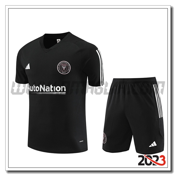 Kit Maglia Allenamento + Pantaloncini Inter Miami CF Nero 2023 2024
