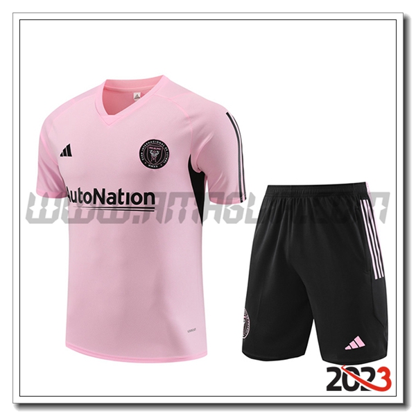 Kit Maglia Allenamento + Pantaloncini Inter Miami CF Rosa 2023 2024 -02