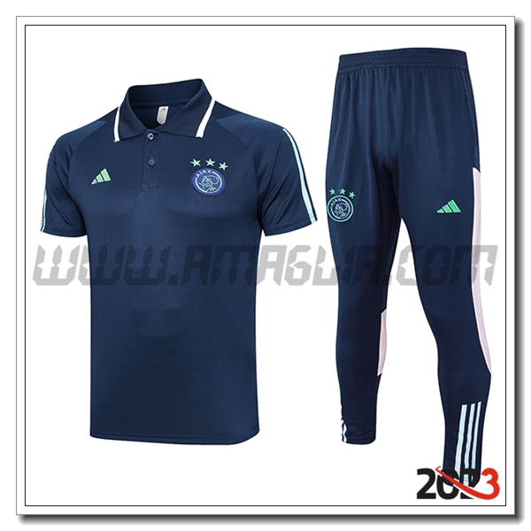 Kit Maglia Polo Ajax blu marino 2023 2024