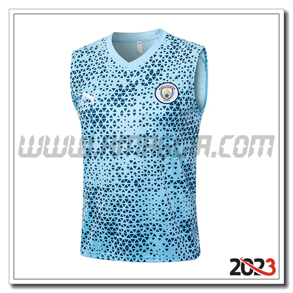 Canotta Allenamento Manchester City Azzurro 2023 2024