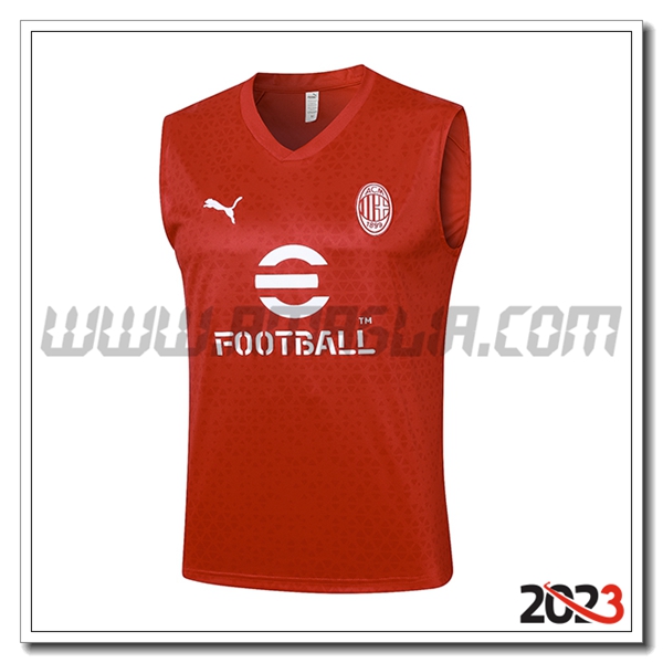 Canotta Allenamento AC Milan Rosso 2023 2024