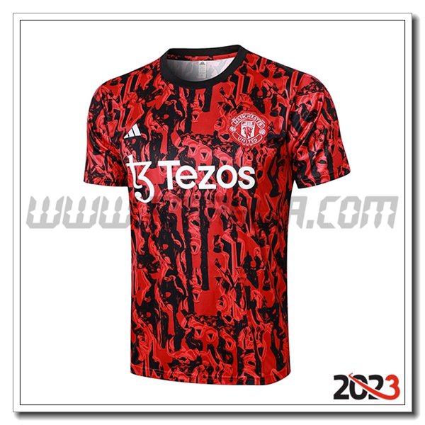 T Shirt Allenamento Manchester United Grigio 2023 2024
