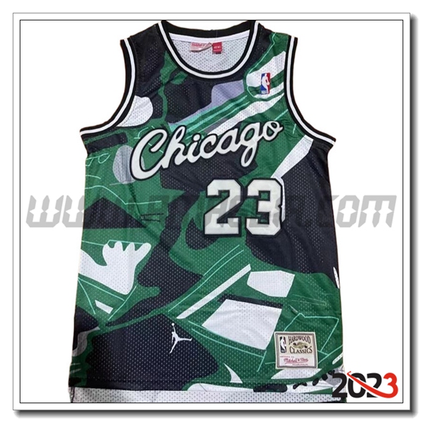 Maglia Chicago Bulls (JORDAN #23) 2023/24 Nero/Verde