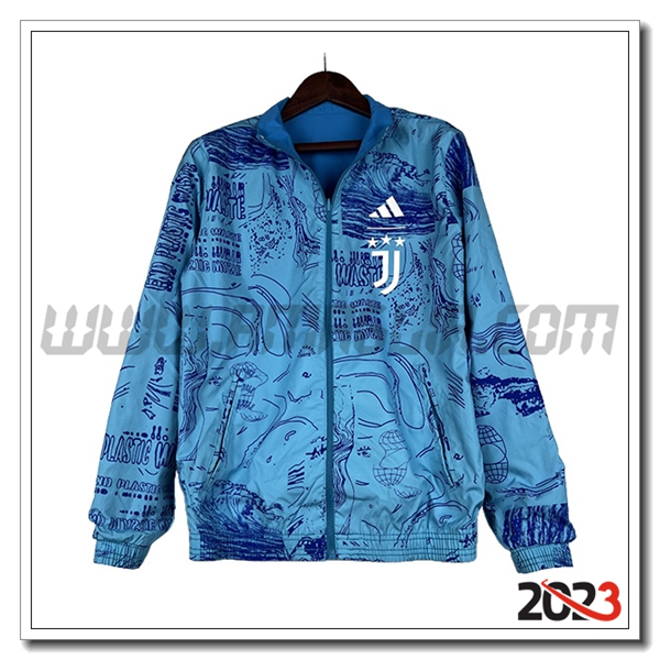 Giacca A Vento Juventus Azzurro 2023 2024 -02