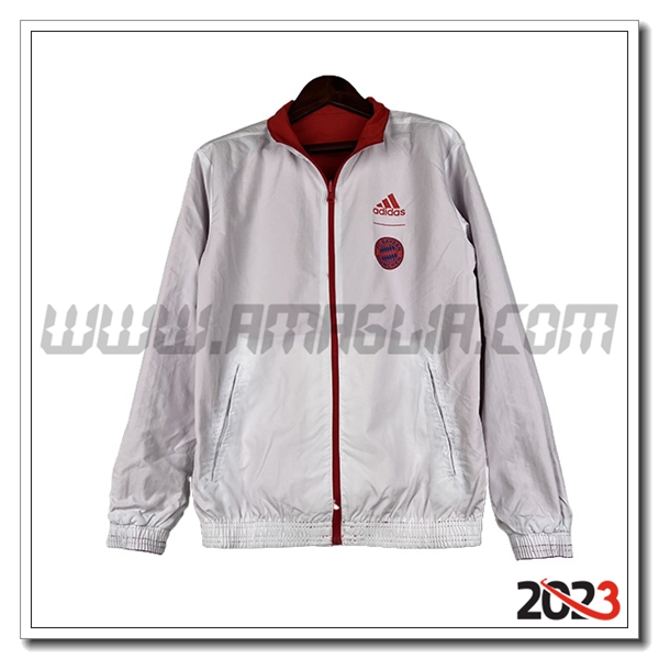 Giacca A Vento Bayern Monaco Bianco 2023 2024
