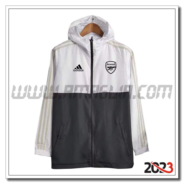 Giacca A Vento Arsenal Bianco/Nero 2023 2024