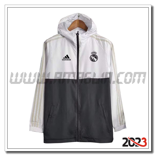 Giacca A Vento Real Madrid Bianco/Nero 2023 2024
