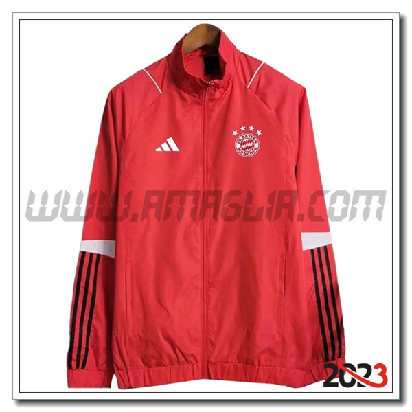 Giacca A Vento Bayern Monaco Rosso 2023 2024 -02