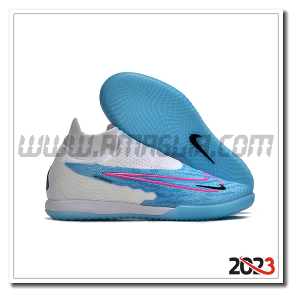 Nike Scarpe Da Calcio Phantom GX Elite DF Link IC Bianco/Blu