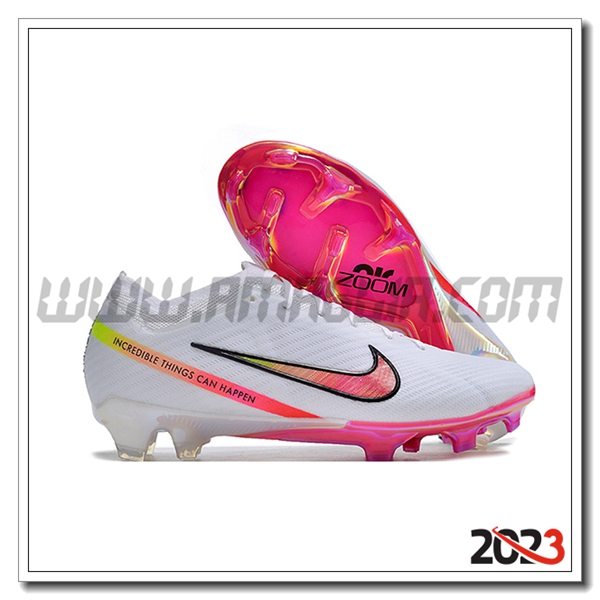 Nike Scarpe Da Calcio AIR Zoom Mercurial Vapor 15 Elite XXV FG Bianco/Rosa