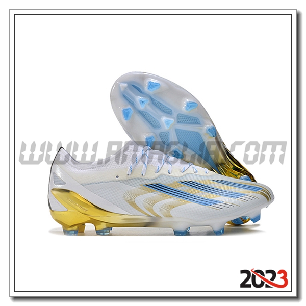 Adidas Scarpe Da Calcio X CRAZYFAST MESSI.1 FG BOOTS Bianco/Blu/Giallo