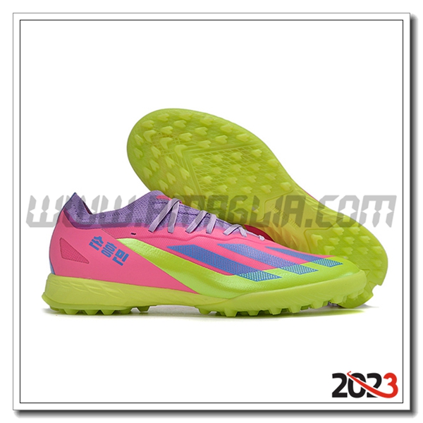 Adidas Scarpe Da Calcio X CRAZYFAST.1 TF BOOTS Verde/viola/Rosa