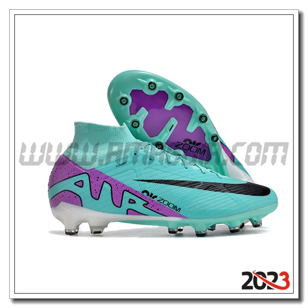 Nike Scarpe Da Calcio Air Zoom Mercurial Superfly IX Elite AG Verde/viola