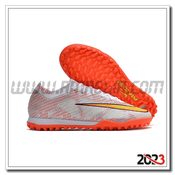 Nike Scarpe Da Calcio Air Zoom Mercurial Vapor XV Elite TF Bianco/Arancia/Giallo
