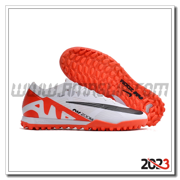 Nike Scarpe Da Calcio Air Zoom Mercurial Vapor XV Elite TF Bianco/Nero/Arancia