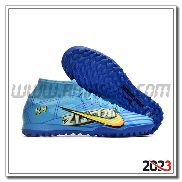 Nike Scarpe Da Calcio Air Zoom Mercurial Superfly IX Academy TF Blu/Giallo