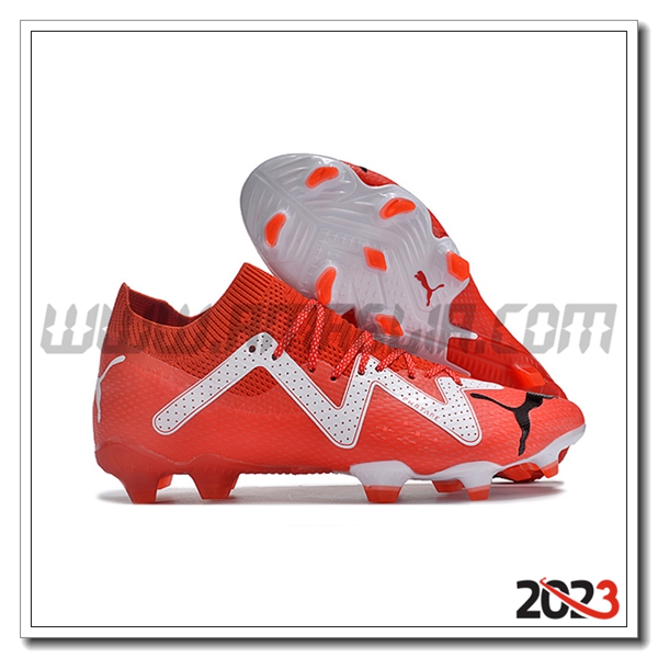 PUMA Scarpe Da Calcio Future Ultimate FG Bianco/Rosso